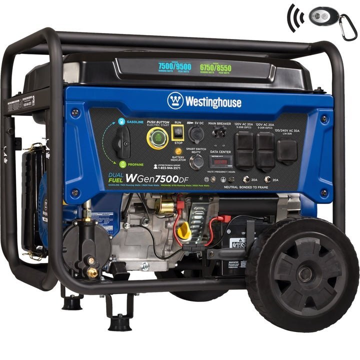 435 Westinghouse WGen7500DF Dual Fuel Portable Generator - Image 1